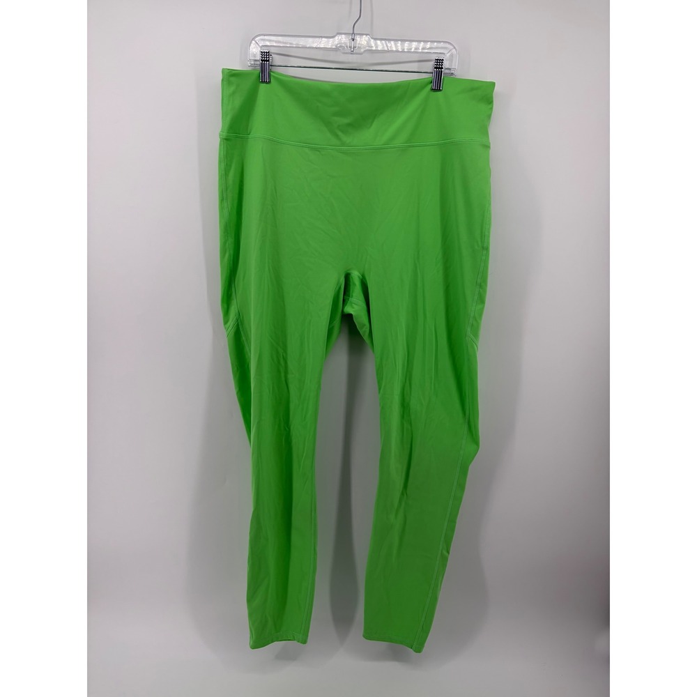 Fabletics Womens 4X Lime Green Motion365 High Waisted Athletic Leggings Pants